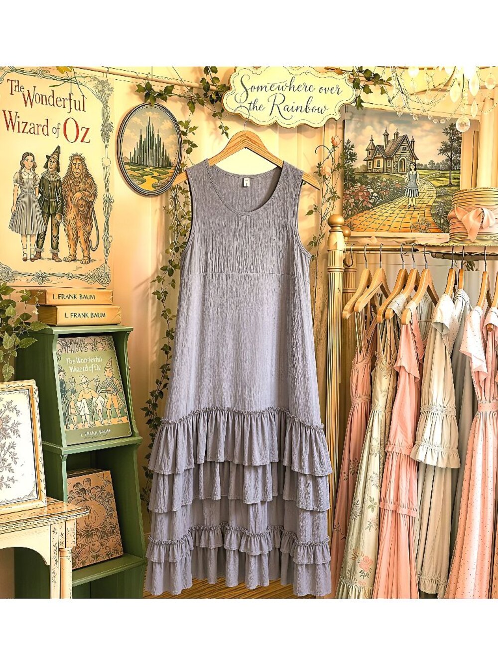 Misslook Women's Plus Size Sleeveless Maxi Dress – Gray  -  Medium